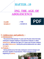Chapter - 10: Reaching The Age of Adolescence