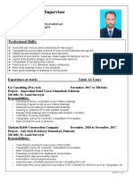 Surveyor Shujaat Ali Shah Resume CV