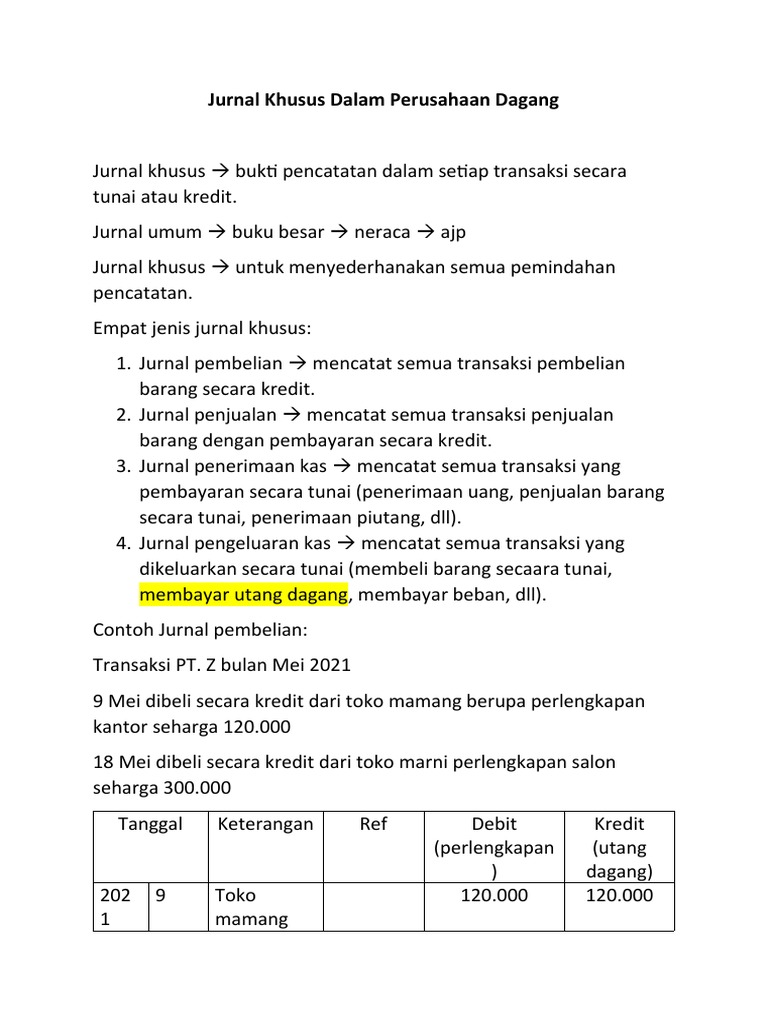 Jurnal khusus dalam perusahaan dagang pdf