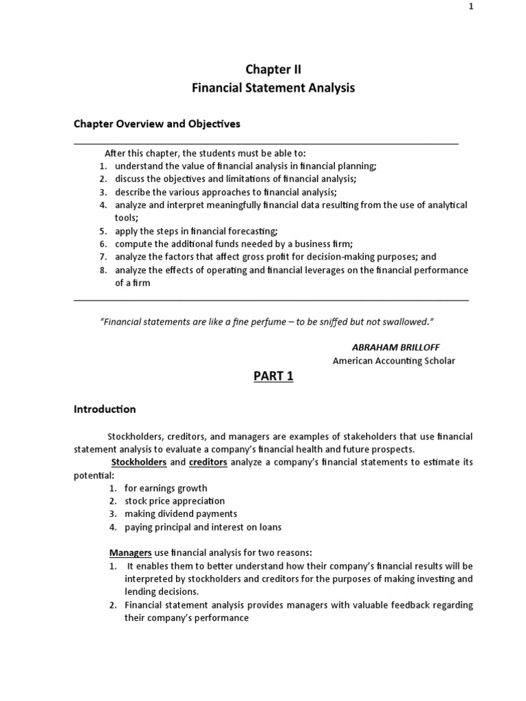 Financial Statement Analysis Insights | PDF | Equity (Finance ...