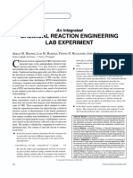 Chemical Reaction Engineering Lab Experiment: An Integrated