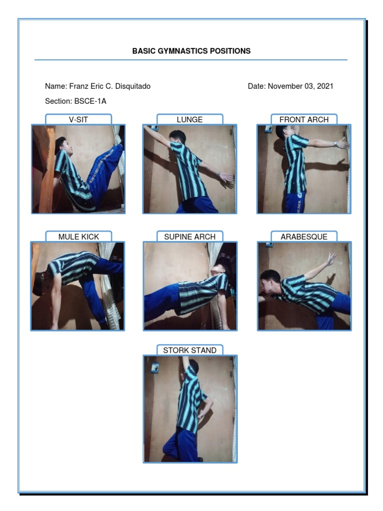 Basic Gymnastics Positions PDF