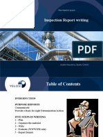 Inspection Report Writing: New Inspector Project