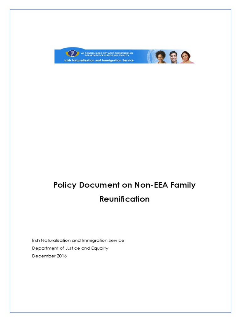 Family Reunification Policy Document | PDF | Immigration | Travel Visa