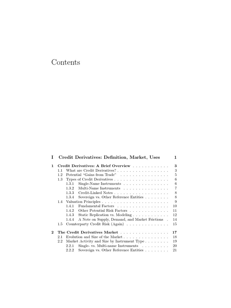 Understanding Credit Derivatives Basics | PDF | Derivative (Finance ...