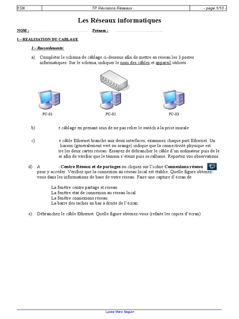 Configuration Réseau 192.168.2.1 | PDF | Adresse IP | Système de noms ...