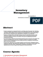 Learning Block 1 Introduction To Inventory Management