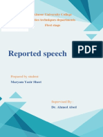 Reported speech techniques