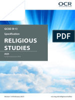 Specification Accredited Gcse Religious Studies j625