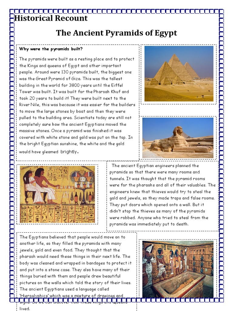 Historical Recount The Ancient Pyramids of Egypt | PDF | Egyptian ...