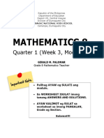 Math 8 Q1 Week 3 Module 3 WORKSHEETS