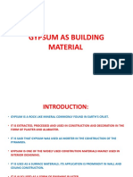 Gypsum as a Versatile Building Material
