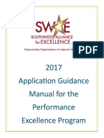 2017 Application Guidance Manual For The Performance Excellence Program