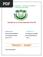 "Project - Work": Remedies in Case of Non-Registration of The FIR