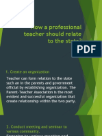 How A Professional Teacher Should Relate To The State?