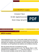 ARCH and MGARCH Models: EC 823: Applied Econometrics