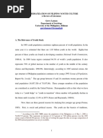 The Mediatization of Filipino Youth Culture A Review of Literature Gerry Lanuza Department of Sociology University of The Philippines, Diliman