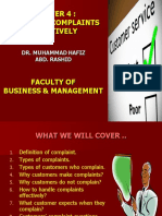 Managing Complaints Effectively: Dr. Muhammad Hafiz Abd. Rashid