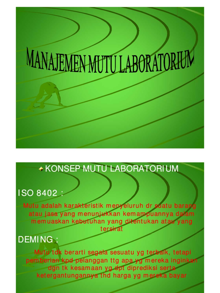 Manajemen Mutu Laboratorium | PDF