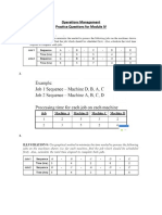 Operations Management Practice Questions For Module IV