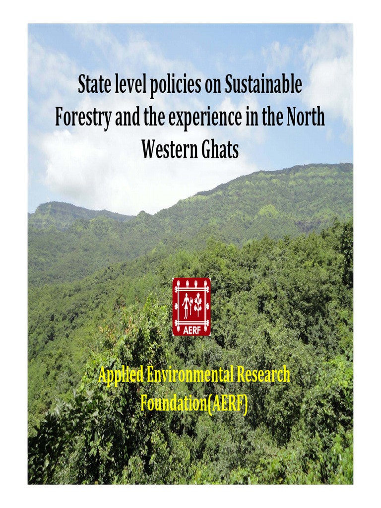 AERF's Sustainable Forestry Policies in SKC | PDF | Conservation ...
