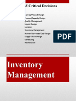 Inventory Management - When To Order