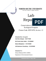 Lab Report-3: Conservation of Resource and Ecological Footprint Course Code: ENV107L Section: 13