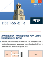 BITS Pilani Hyderabad Campus Thermodynamics