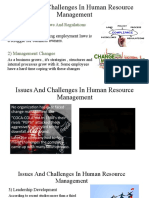 Issues and Challenges in Human Resource Management: 1) Compilance With Laws and Regulations
