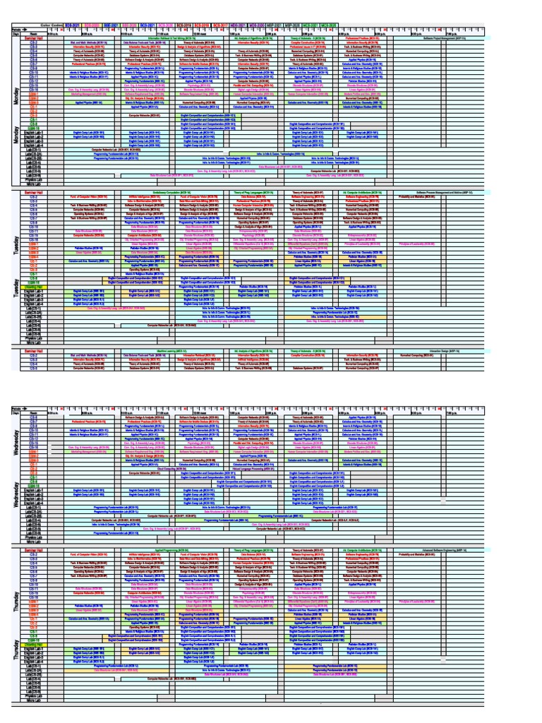 FAST University CS Timetable 2023 | PDF | Computing | Geometry