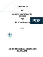 Curriculum OF: Library & Information Science FOR BS 4-Year Program