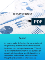 Report Writing: BRM Ivsem Bba