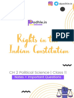 Padhle 11th - Rights in The Indian Constitution Notes