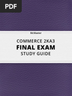 Commerce 2ka3: Final Exam