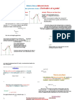 Derivative at A Point: Differential Calculus