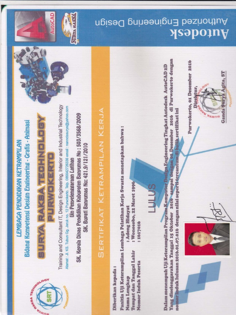 Sertifikat Autocad 2D PDF