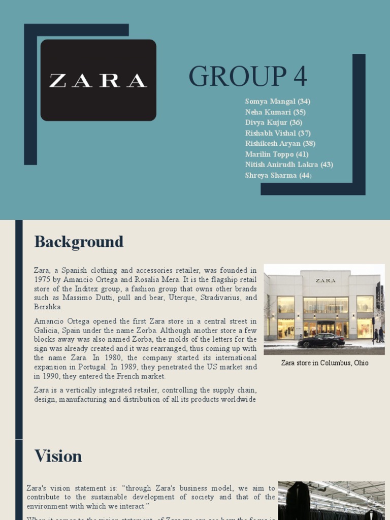 Zara's Vision and Mission Statements | PDF | Supply Chain | Fashion