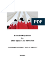 Bahrain Opposition vs. State-Sponsored Terrorism