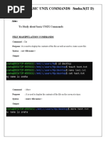 Exp 1 Basic Unix Commands