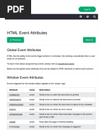 HTML Event Attributes