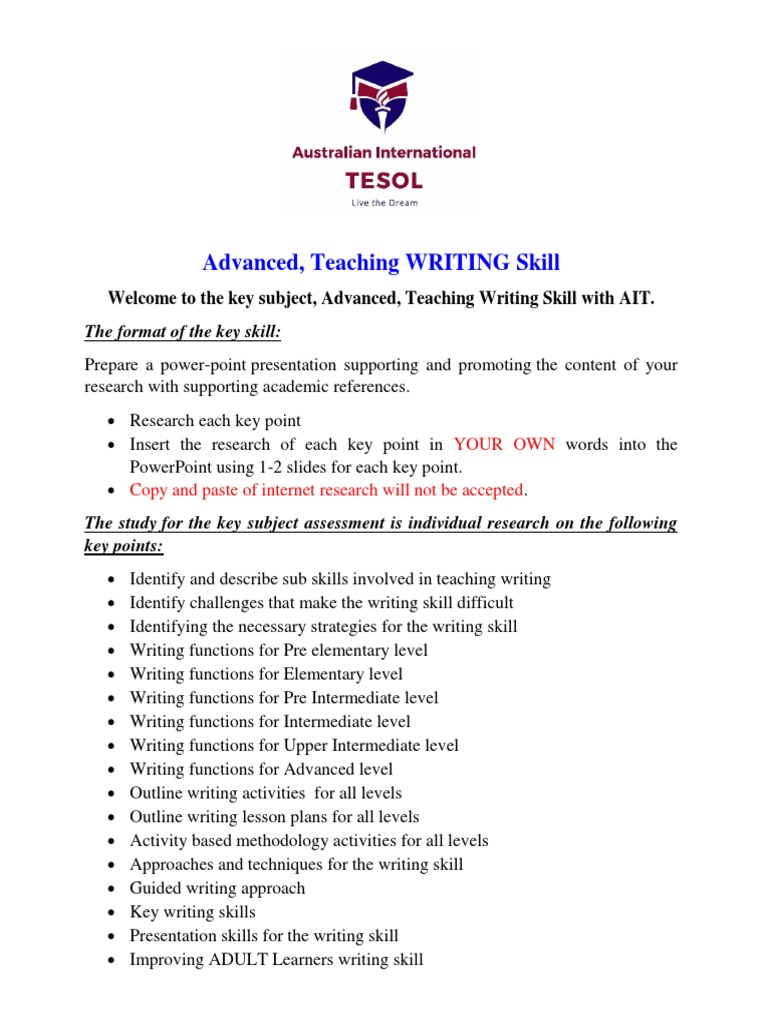 Advanced Writing Skill | PDF | Career & Growth