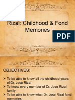 Rizal: Childhood & Fond Memories