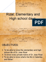 Rizal: Elementary and High School Days