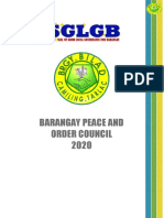 Barangay Peace and Order Council 2020