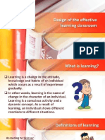 Designs of Effective Learning Classroom