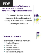 DIT103 Information Technology Hardware and Software HIND104 Computer Environments