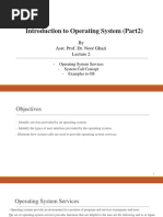 Introduction To Operating System (Part2) : by Asst. Prof. Dr. Noor Ghazi