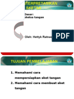 menyiapkan sketsa tangan