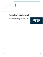 Reading Sub-Test: Answer Key - Part A
