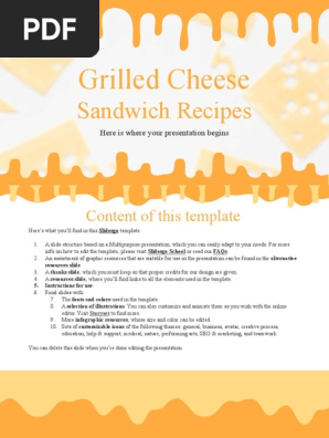 Grilled Cheese Sandwich Recipes by Slidesgo